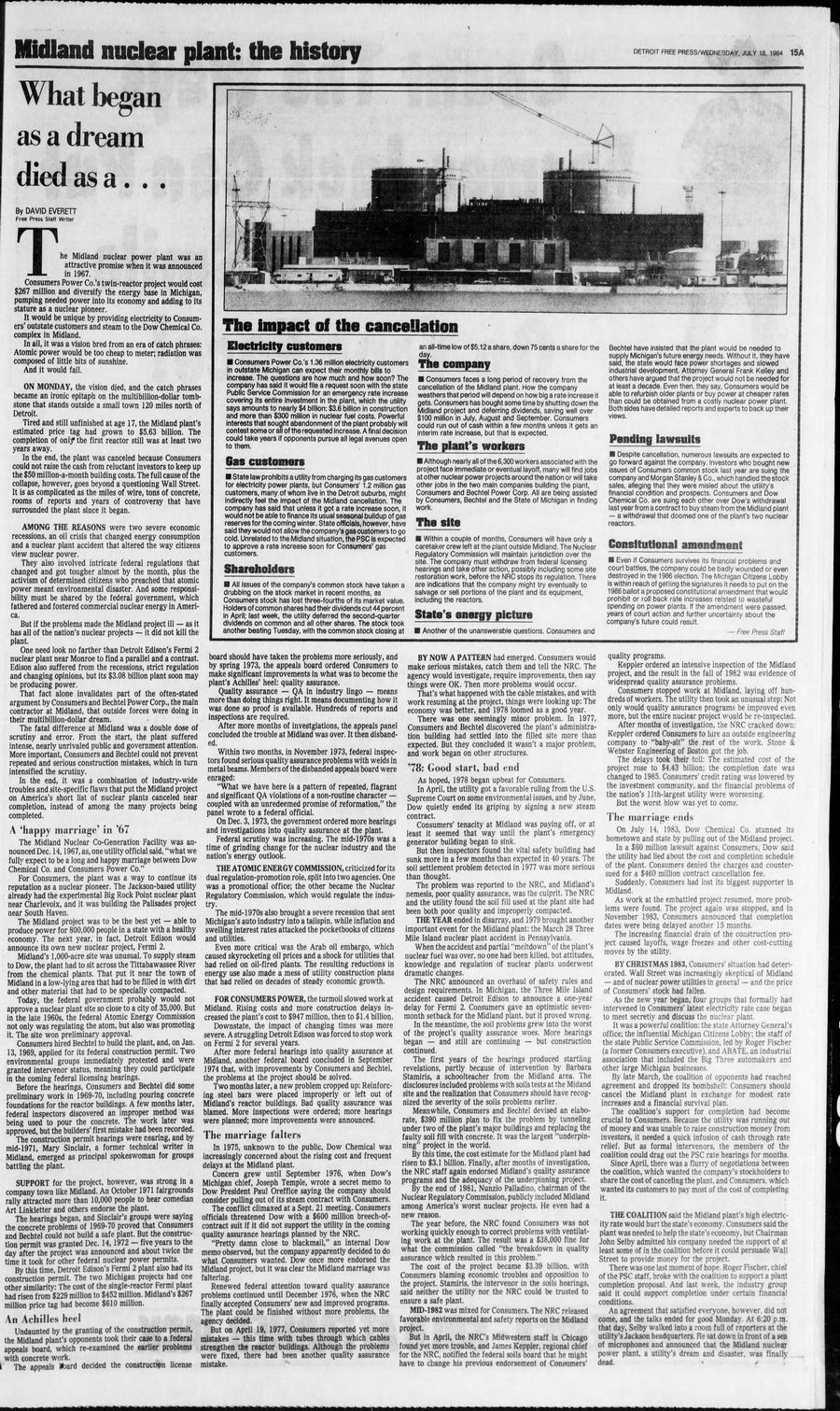 Midland Nuclear Power Plant (Cancelled) - July 1984 The End (newer photo)